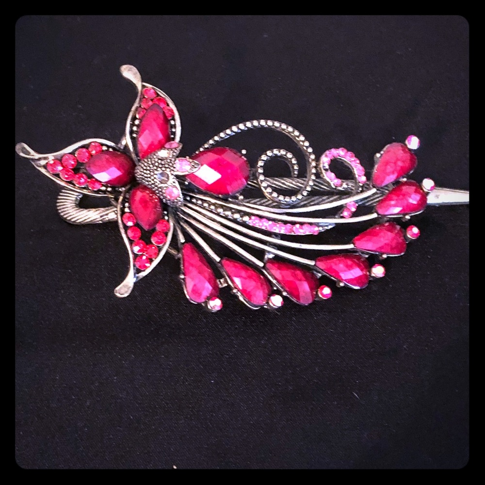 Red & Gold Vintage Hair Pin